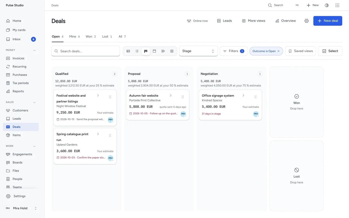 Made with Pepper: Sales pipeline · preview, awaiting release