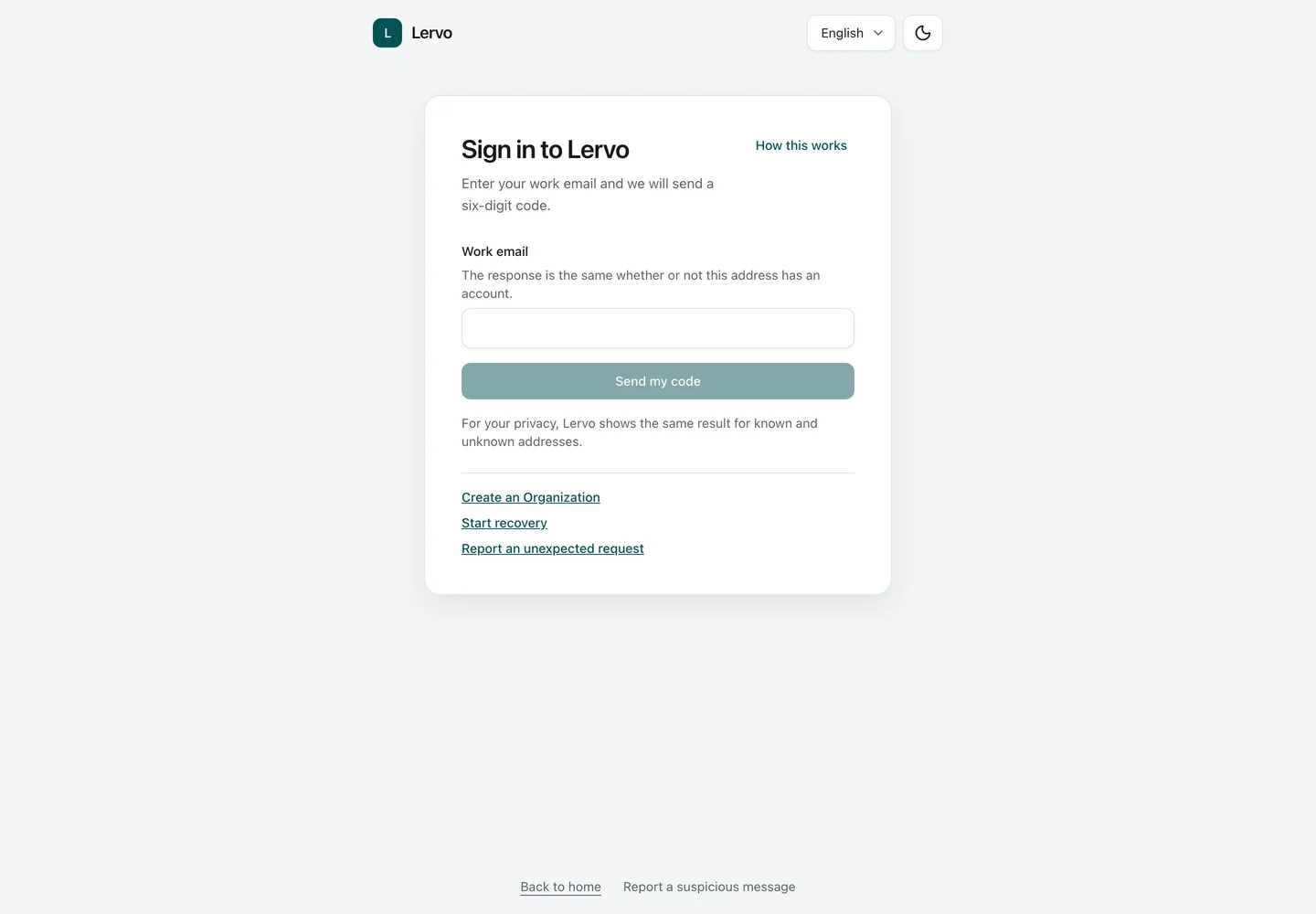 Sign in. Members sign in with their email address and a one-time code.