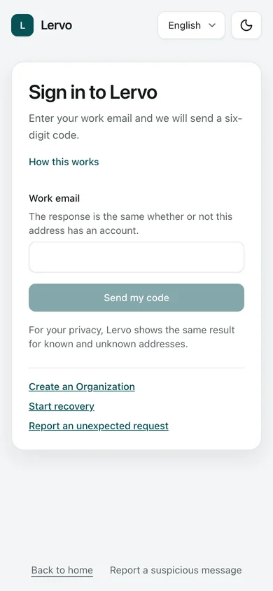 Sign in. Members sign in with their email address and a one-time code.